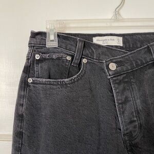 Abercrombie High Rise Dad Jeans - Black